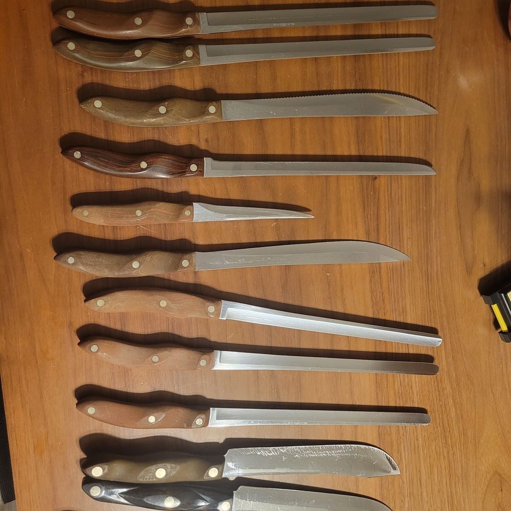 Premium Kitchen CUTCO Knife Set with Wooden Handles